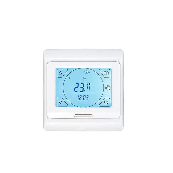 Digital display temperatur- og fugtighedsregulator.